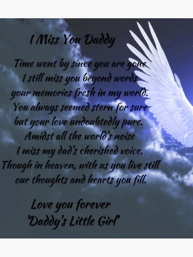 I Miss You Daddy Greeting Card By Jpvision Redbubble