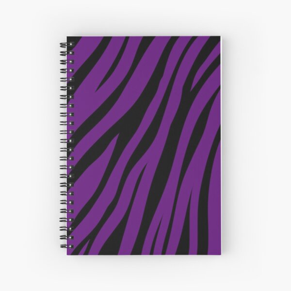 Purple/Black Tiger Stripes Spiral Notebook