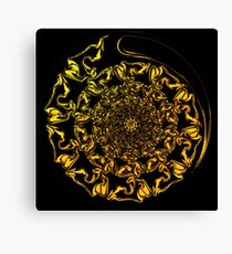 Gold Spiral Fractal Canvas Print