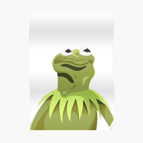 Kawaii Kermit The Frog Poster By Skyanide Redbubble