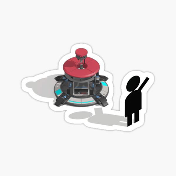 Gewichteter Knopf Sticker