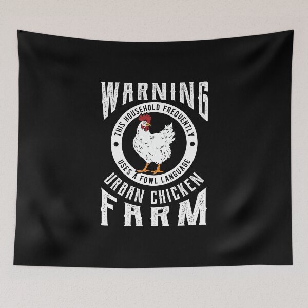 Item preview, WARNING! Urban Chicken Farm Farmer Birthday Gift designed and sold by haselshirt.
