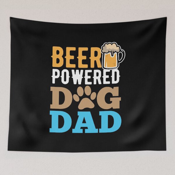 Item preview, Dog Lover Beer Powered Dog Dad Birthday Gift Idea designed and sold by haselshirt.