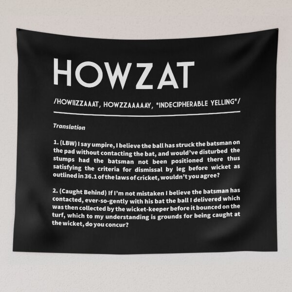Item preview, HOWZAT - The Cricketer's Appeal! (White text) designed and sold by K*REG Tees.