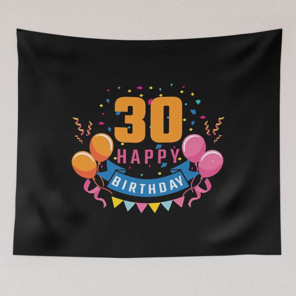 Item preview, 30th Birthday Balloon Banner Confetti Fun Gift Idea designed and sold by haselshirt.