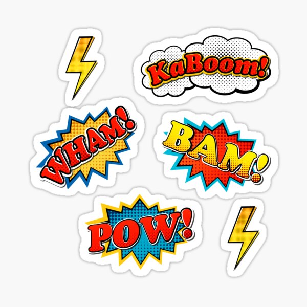 Boom Pow Stickers for Sale