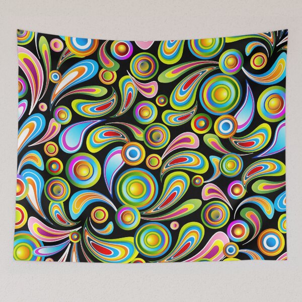 Item preview, Drops Psychedelic Abstract Pattern   designed and sold by BluedarkArt.