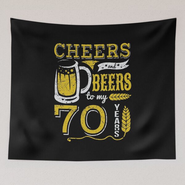 Item preview, Cheers and Beers 70th Birthday Gift Idea designed and sold by haselshirt.