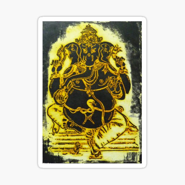 Gold Ganesh Sticker