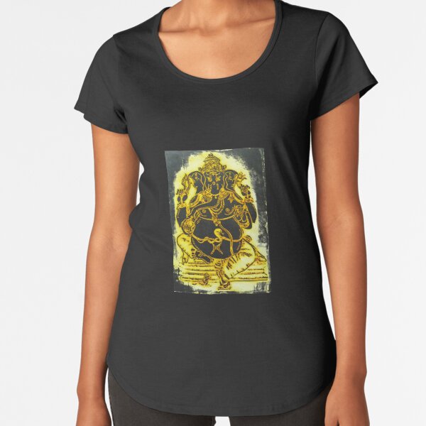 Gold Ganesh Premium Scoop T-Shirt