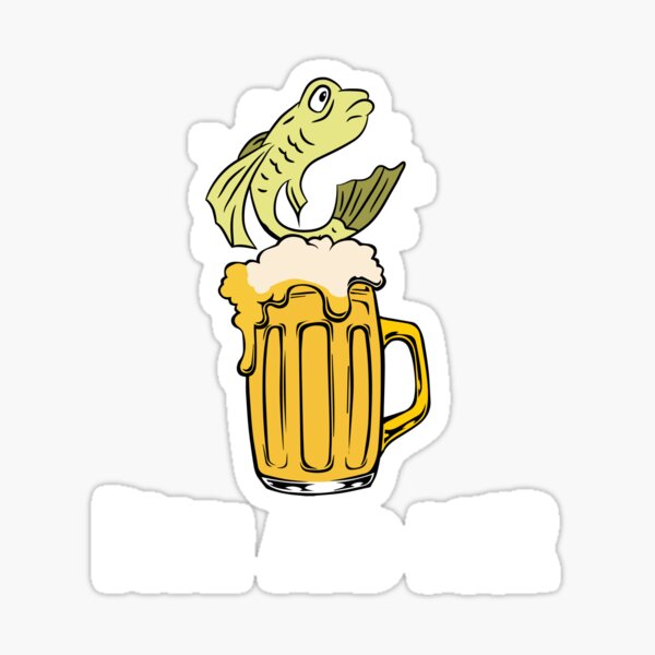 Fish Beer Stickers for Sale, Free US Shipping