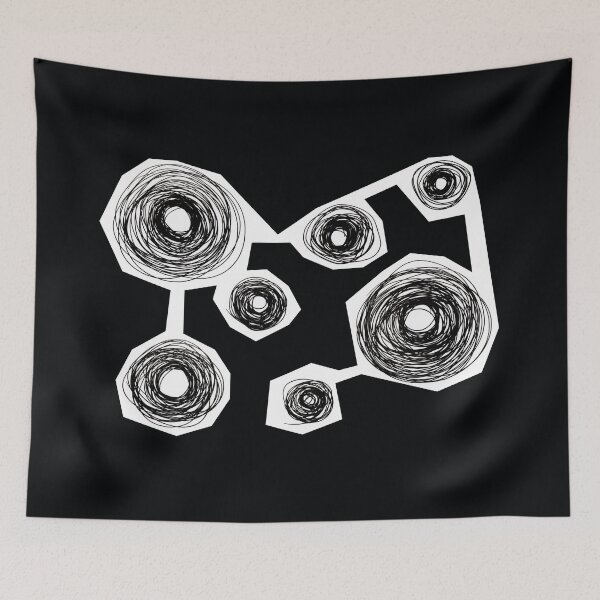 Item preview, Polygons in black with Circles designed and sold by Istvan Ocztos.