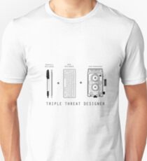 Triple Threat Designer Unisex T-Shirt