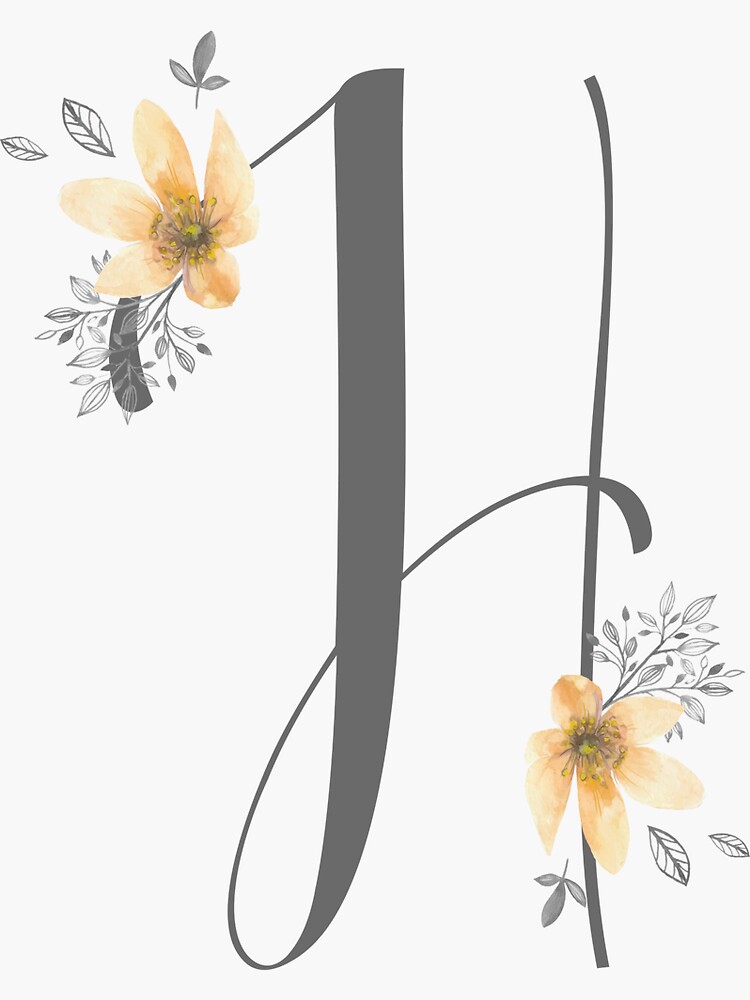 Floral Monogram V Sticker for Sale by MaPetiteFleur