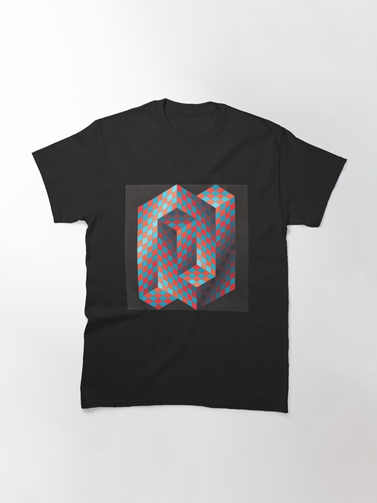 Alternate view of Op Art #OpArt Optical Art #OpticalArt Optical Illusions #OpticalIllusions #Illusion Classic T-Shirt