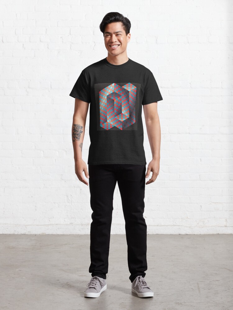Alternate view of Op Art #OpArt Optical Art #OpticalArt Optical Illusions #OpticalIllusions #Illusion Classic T-Shirt