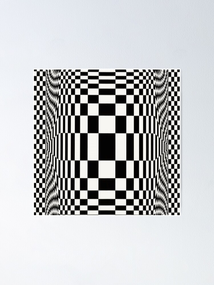 Alternate view of Op Art. Victor #Vasarely, was a Hungarian-French #artist, who is widely accepted as a #grandfather and leader of the #OpArt movement Poster