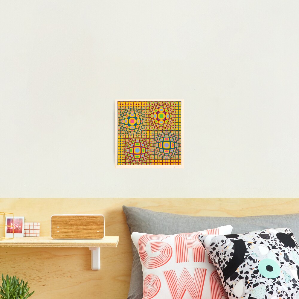 Op Art. Victor #Vasarely, was a Hungarian-French #artist, who is widely accepted as a #grandfather and leader of the #OpArt movement Photographic Print