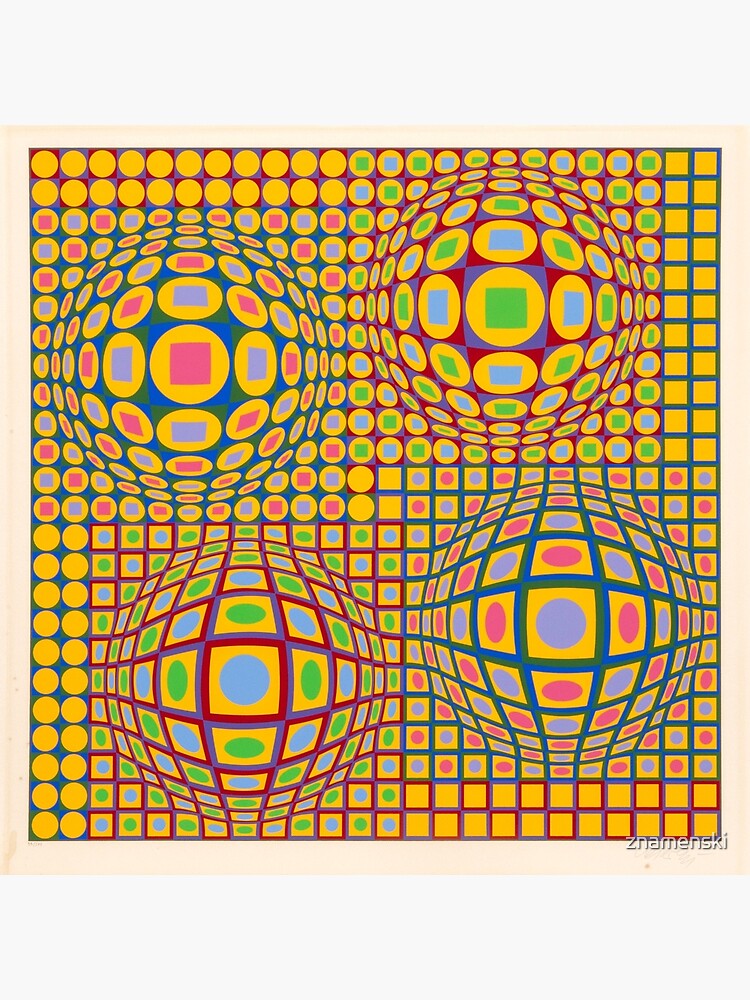 Op Art. Victor #Vasarely, was a Hungarian-French #artist, who is widely accepted as a #grandfather and leader of the #OpArt movement by znamenski