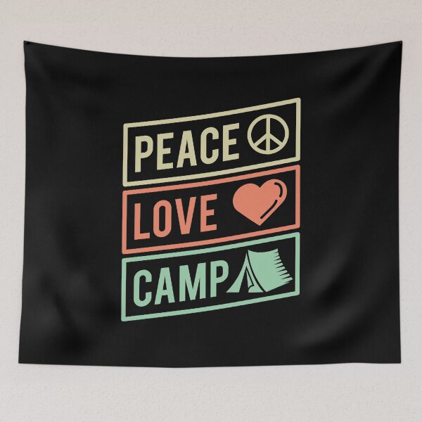 Item preview, Camping Camp Peace Love Outdoor Camp  designed and sold by haselshirt.
