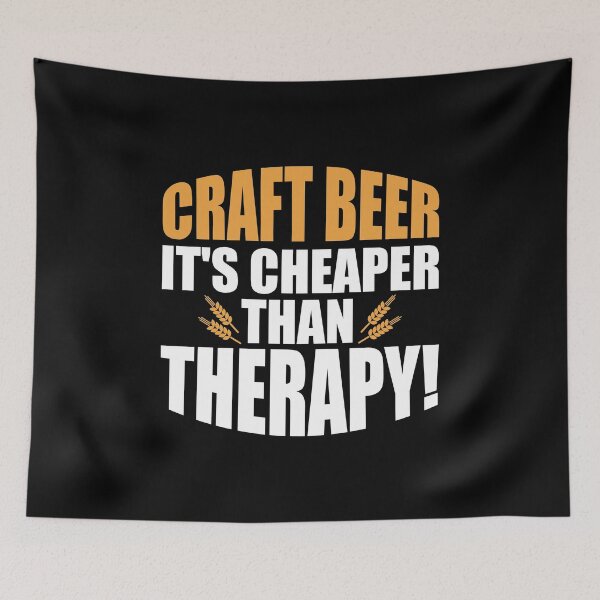 Item preview, Craft Beer Cheaper Than Therapy Hoppy IPA Gift Idea designed and sold by haselshirt.
