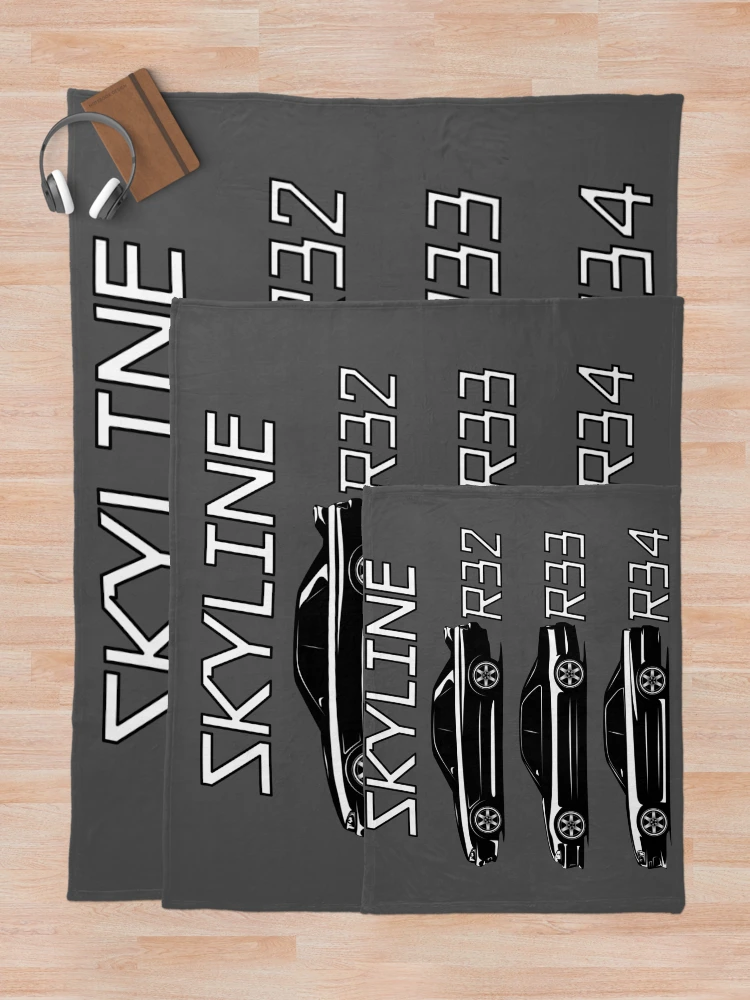 Thumbnail 5 of 6, Throw Blanket, Skyline R32 R33 R34 Sedans designed and sold by ILLUSTRIOUSEUROS.