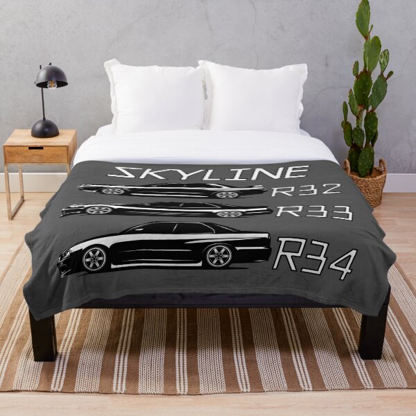 Skyline R32 R33 R34 Sedans Throw Blanket