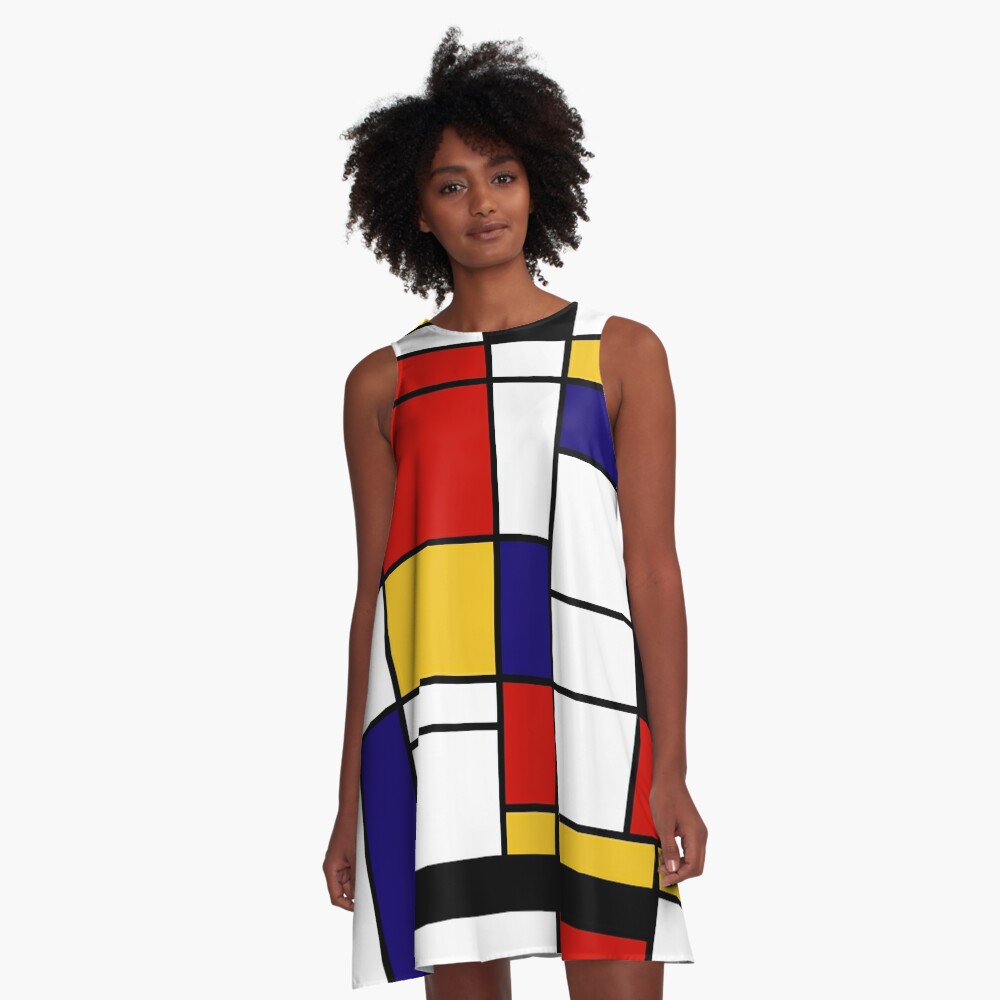 De Stijl #2 (Mondrian Inspired)  A-Line Dress