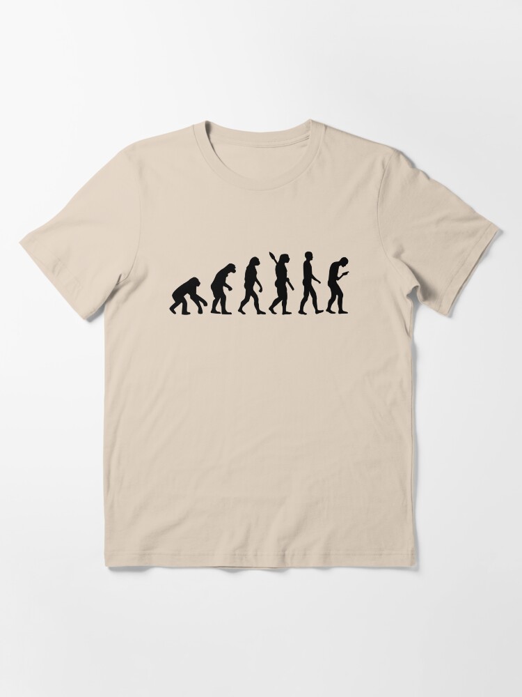 Alternate view of Evolution of the Smartphone Zombie / Smombie - Black Graphic Essential T-Shirt