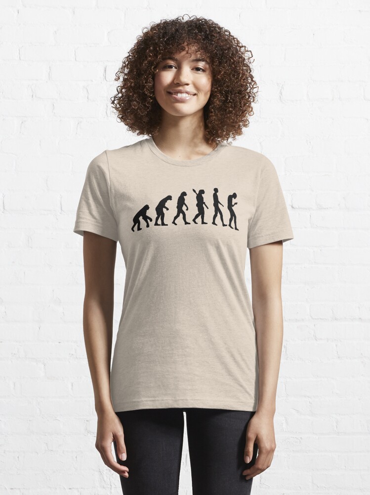 Alternate view of Evolution of the Smartphone Zombie / Smombie - Black Graphic Essential T-Shirt