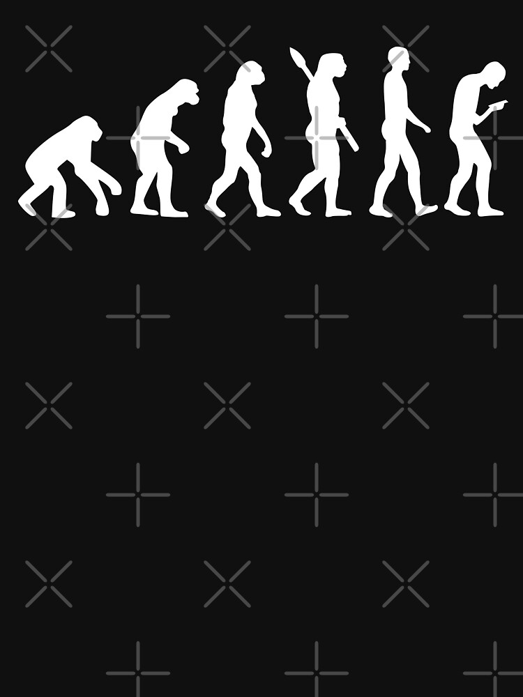Evolution of the Smartphone Zombie / Smombie - White Graphic by geeksta