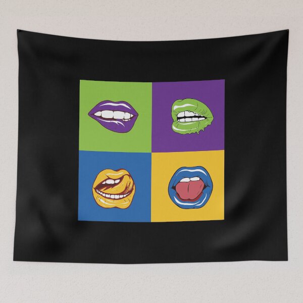 Item preview, Pop Art Shirt Lips Graphic Art Retro Gift Tee designed and sold by haselshirt.