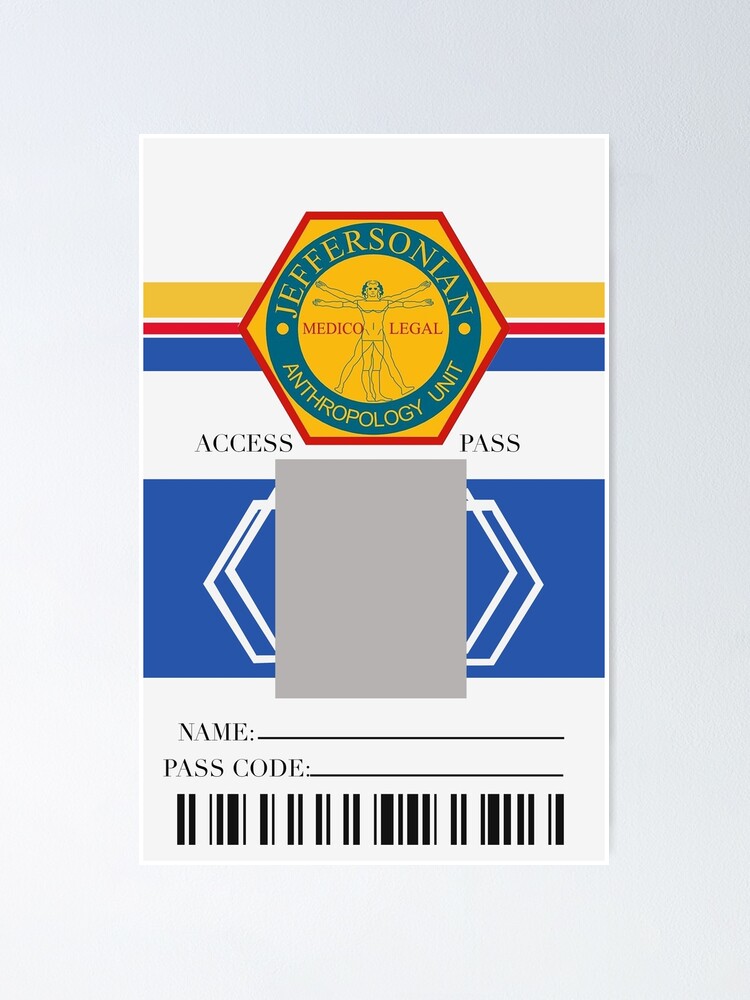 BONES Camille Saroyan Jeffersonian Institute ID Badge Card
