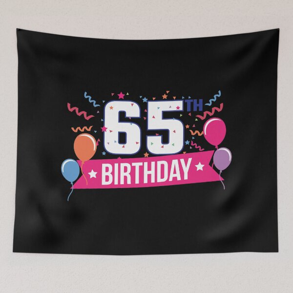 Item preview, 65th Birthday Party Balloons Banner Gift Idea designed and sold by haselshirt.