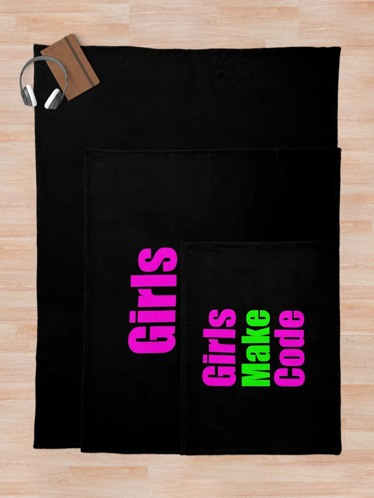 Thumbnail 5 of 6, Throw Blanket, Girls make Code designed and sold by KeepOnCoding.