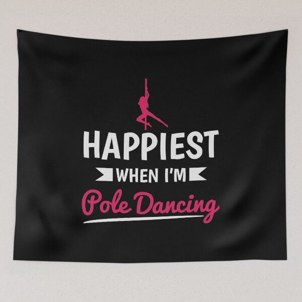 Item preview, Pole Dance Shirt Happiest When I'm Pole Dancing Gift Tee designed and sold by haselshirt.