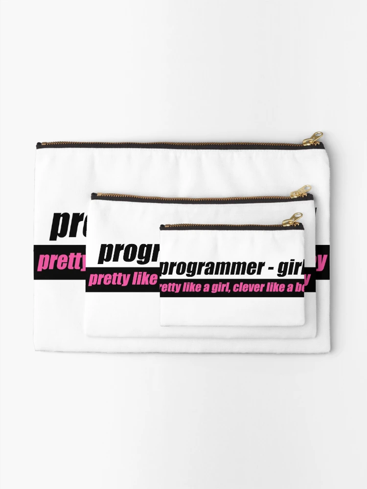 Thumbnail 2 of 4, Zipper Pouch, Programmer - Girl designed and sold by KeepOnCoding.