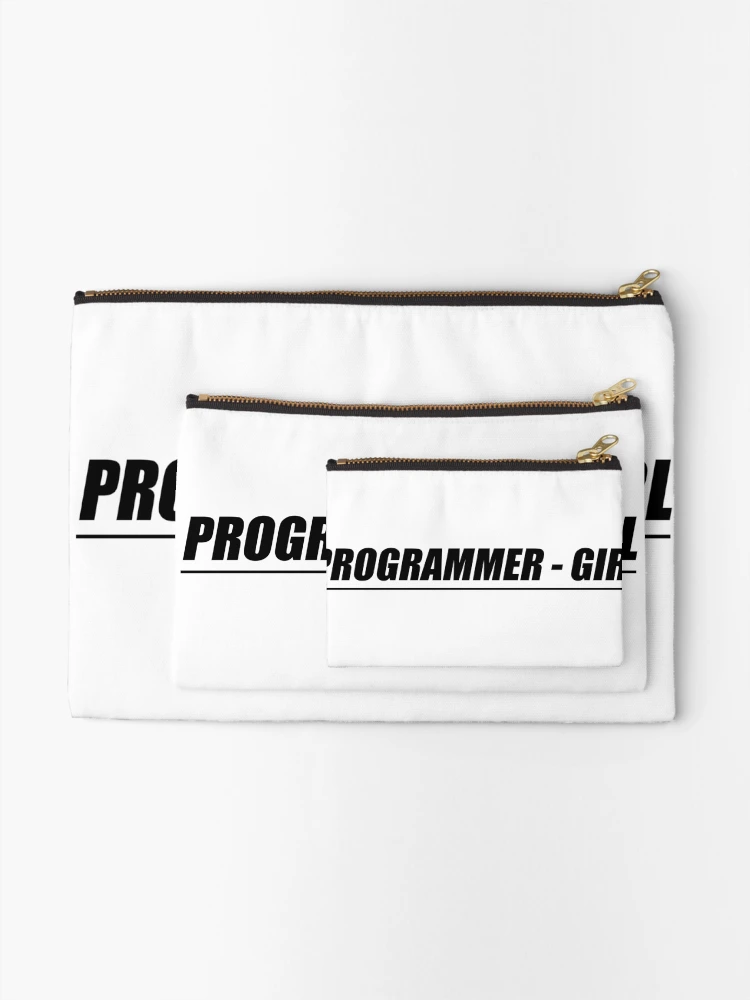 Thumbnail 2 of 4, Zipper Pouch, PROGRAMMER - GIRL designed and sold by KeepOnCoding.