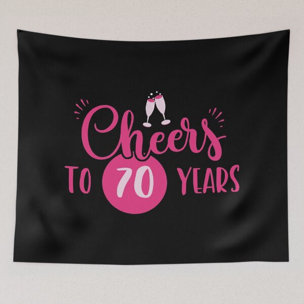 Item preview, 70th Birthday Cheers Chic Pink Gift Idea designed and sold by haselshirt.