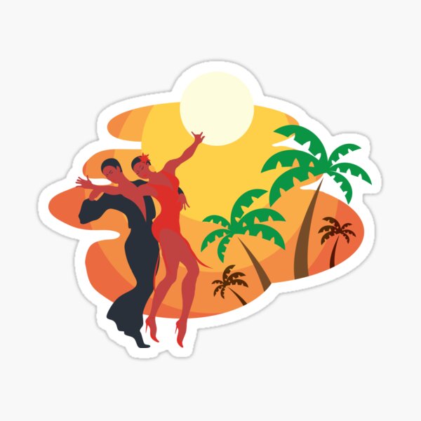 Item preview, Salsa Dancing Dancing Couple Birthday Tropical Gift Idea designed and sold by haselshirt.