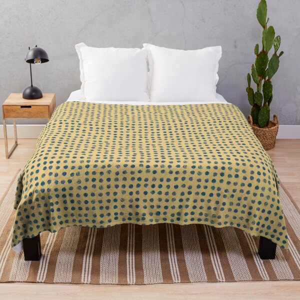 Item preview, Blue dots on gold - soft pastel designed and sold by BlertaDK.
