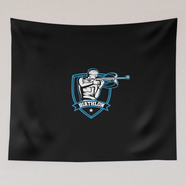 Item preview, Biathlon Skiing Riffle Shooting Emblem Holiday Gift designed and sold by haselshirt.