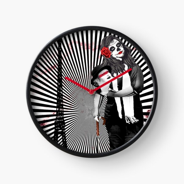 Come and join us. Trash Polka No.22 Digital collage art Clock