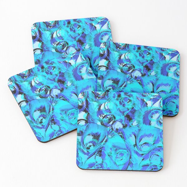 Item preview, Vibrant Blue Curly Leaves Pattern designed and sold by TigsArts.