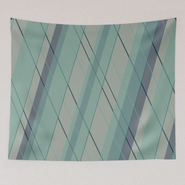 Item preview, Teal blue green stripes designed and sold by BlertaDK.