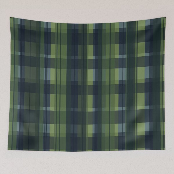 Item preview, Dark blue and Green Modern Tartan designed and sold by BlertaDK.