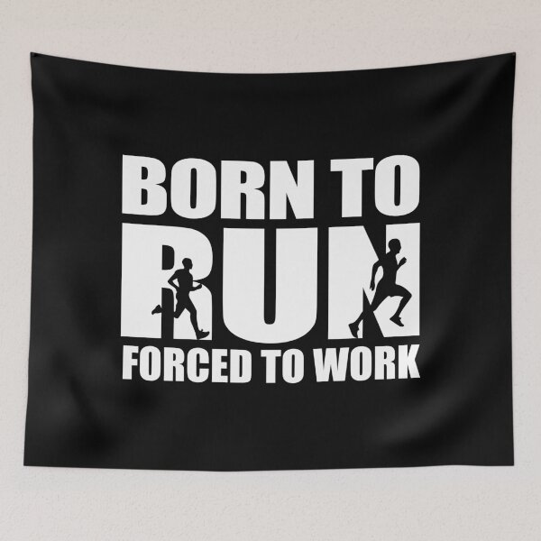 Item preview, Born To Run Forced To Work Running Gift Idea designed and sold by haselshirt.