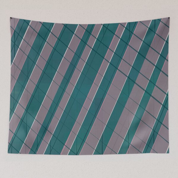 Item preview, Graphic stripes in rose lilac teal green navy and blue designed and sold by BlertaDK.