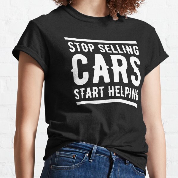  Womens Funny Dealership Humor Salesman Used Car Market Seller  Joke V-Neck T-Shirt : Clothing, Shoes & Jewelry