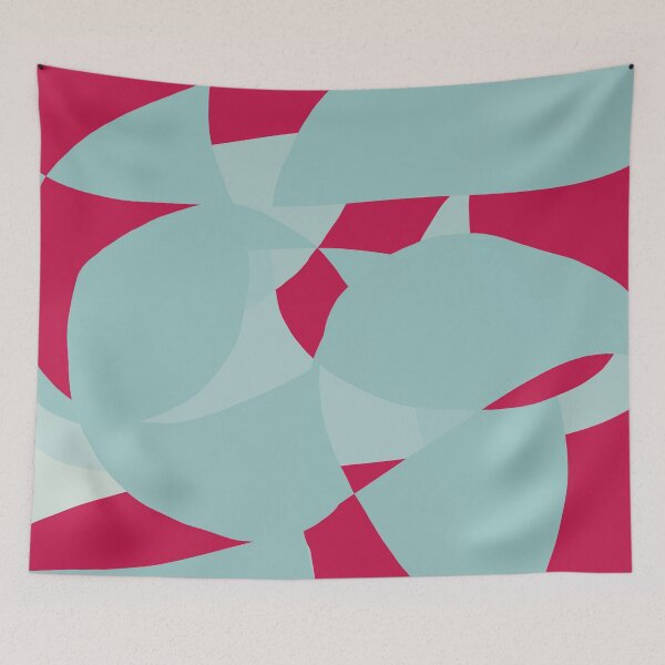 Item preview, Dusty Pale Blue and Vibrant Magenta Abstract Graphic  designed and sold by BlertaDK.